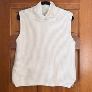 Abercrombie & Fitch Cream Sleeveless Knit Top